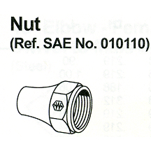 NUT SHORT 5/16OD 45D FLARE NICKEL PLATED BRASS - Instrumentation Parts